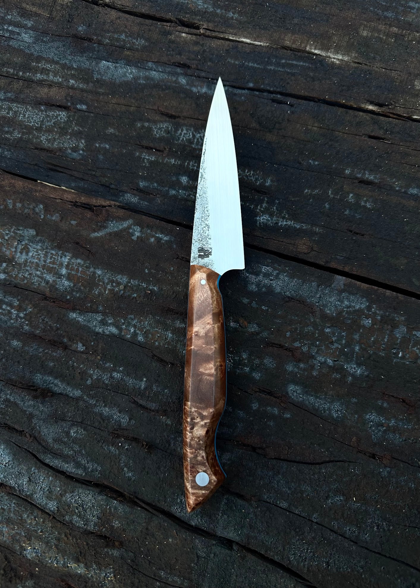 Red Maple Burl Paring Knife