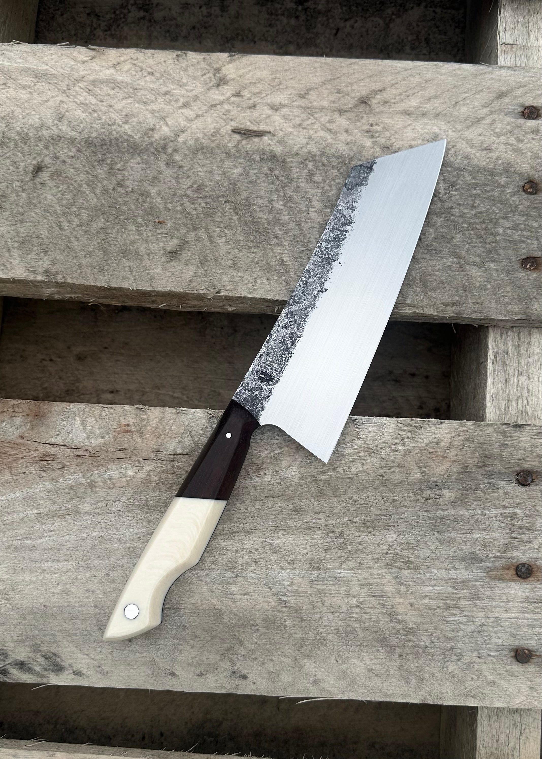 グレンモルト刃 Q END ヘルボロフ Cocobolo Bunka Kitchen Knife – Horn & Heel